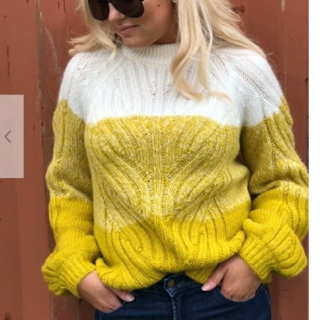 Anthropologie Second Female Nordic Ombre Chunky Cable Knit Sweater S